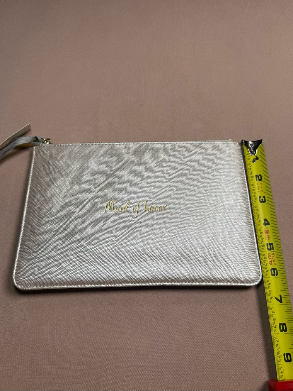 Katie Loxton Vegan Leather Metallic Finish Perfect Pouch Maid of Honor Clutch NW - Picture 8 of 8